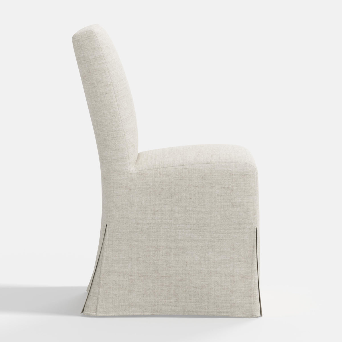 Lindy Slipcovered Dining Chair in Relaxed Linen Zinc