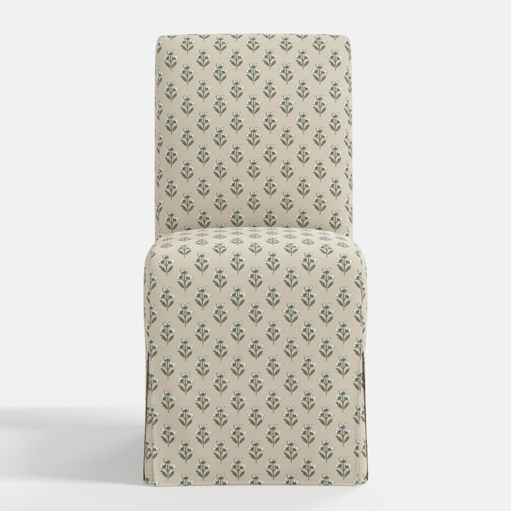 Lindy Slipcovered Dining Chair in Francie Sage