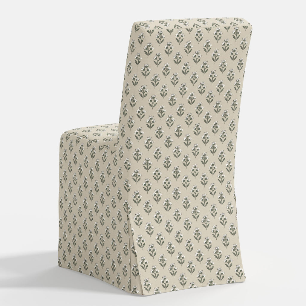 Lindy Slipcovered Dining Chair in Francie Sage