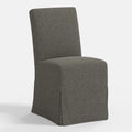 Lindy Slipcovered Dining Chair in Textured Linen Charcoal