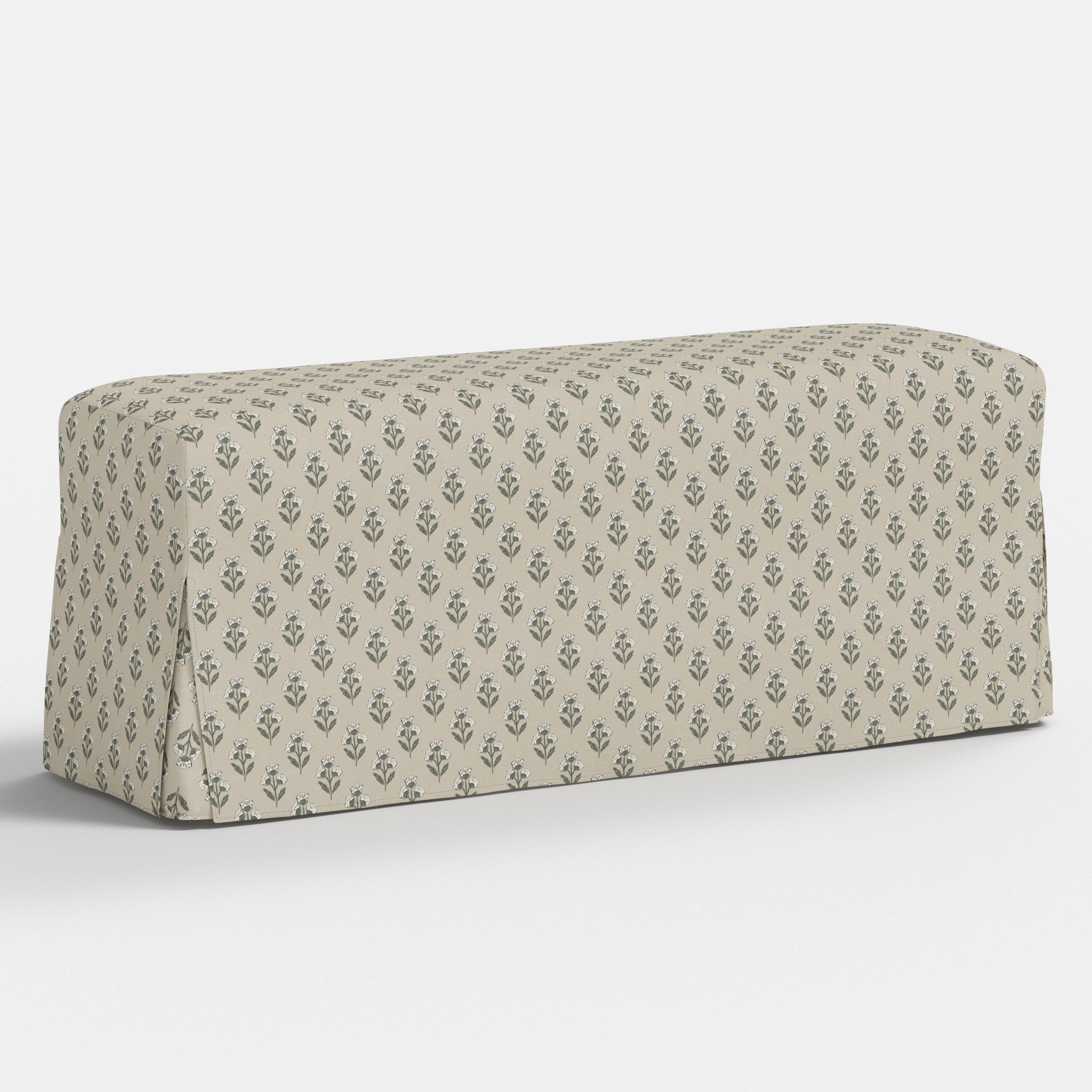 Lindy Slipcovered Dining Bench