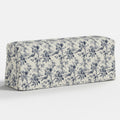 Lindy Slipcovered Dining Bench in Michigan Bird Toile Navy