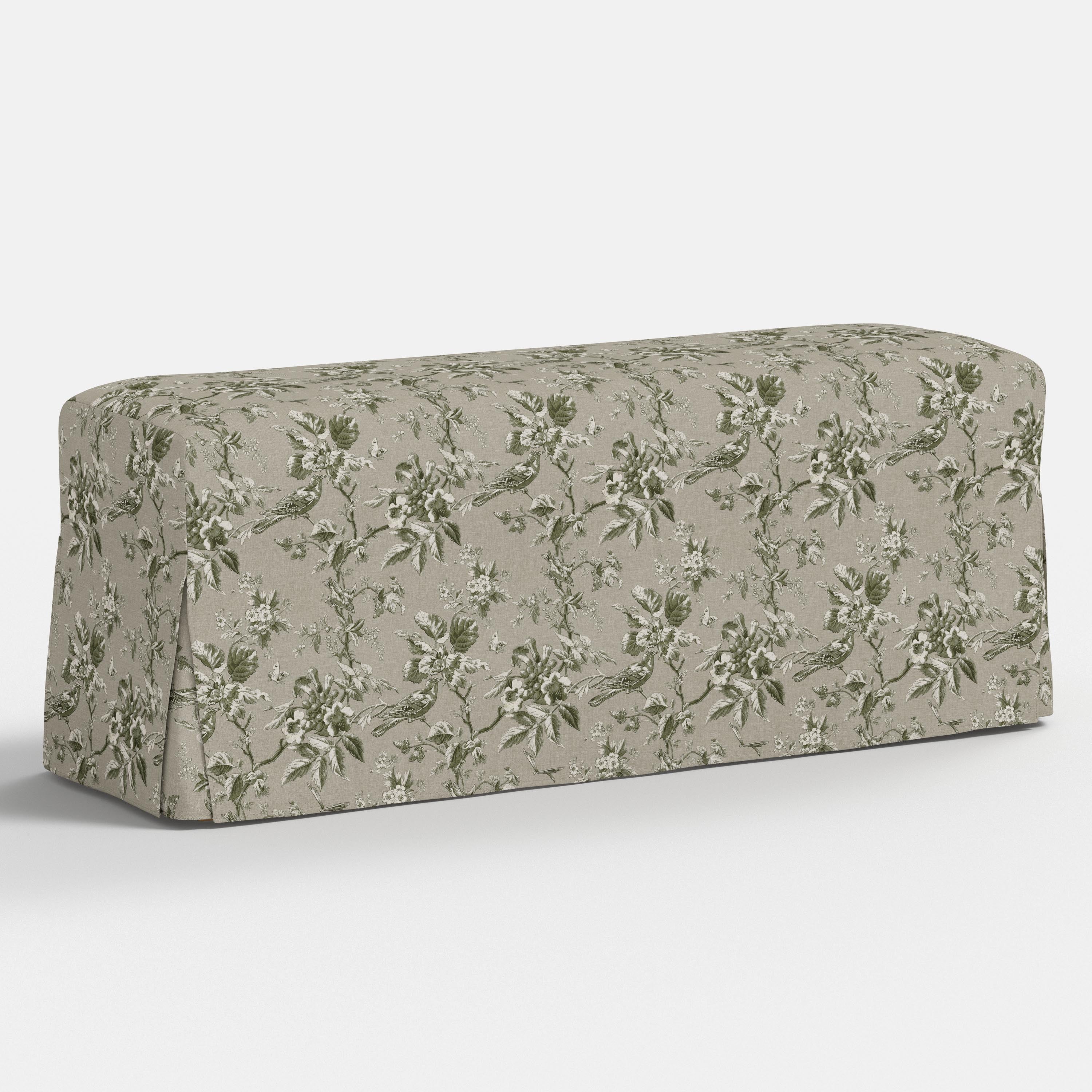 Lindy Slipcovered Dining Bench
