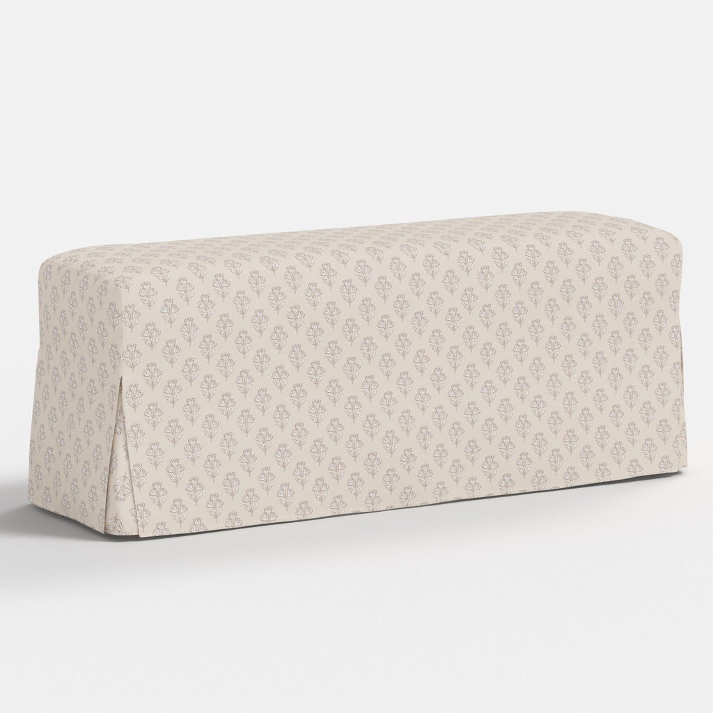 Lindy Slipcovered Dining Bench