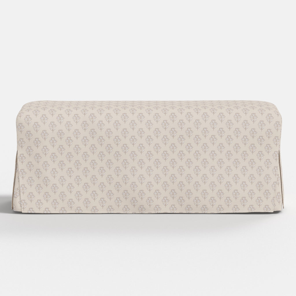 Lindy Slipcovered Dining Bench in Francie Cream