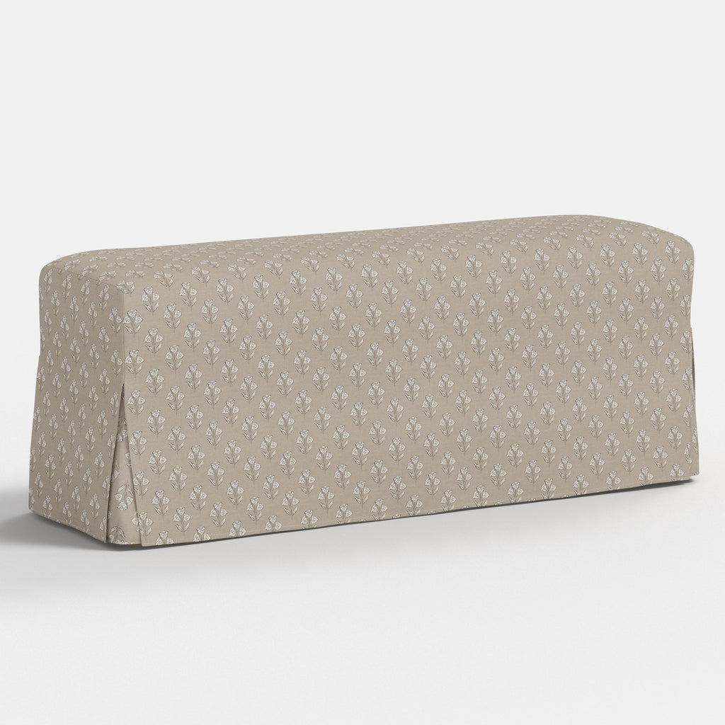 Lindy Slipcovered Dining Bench