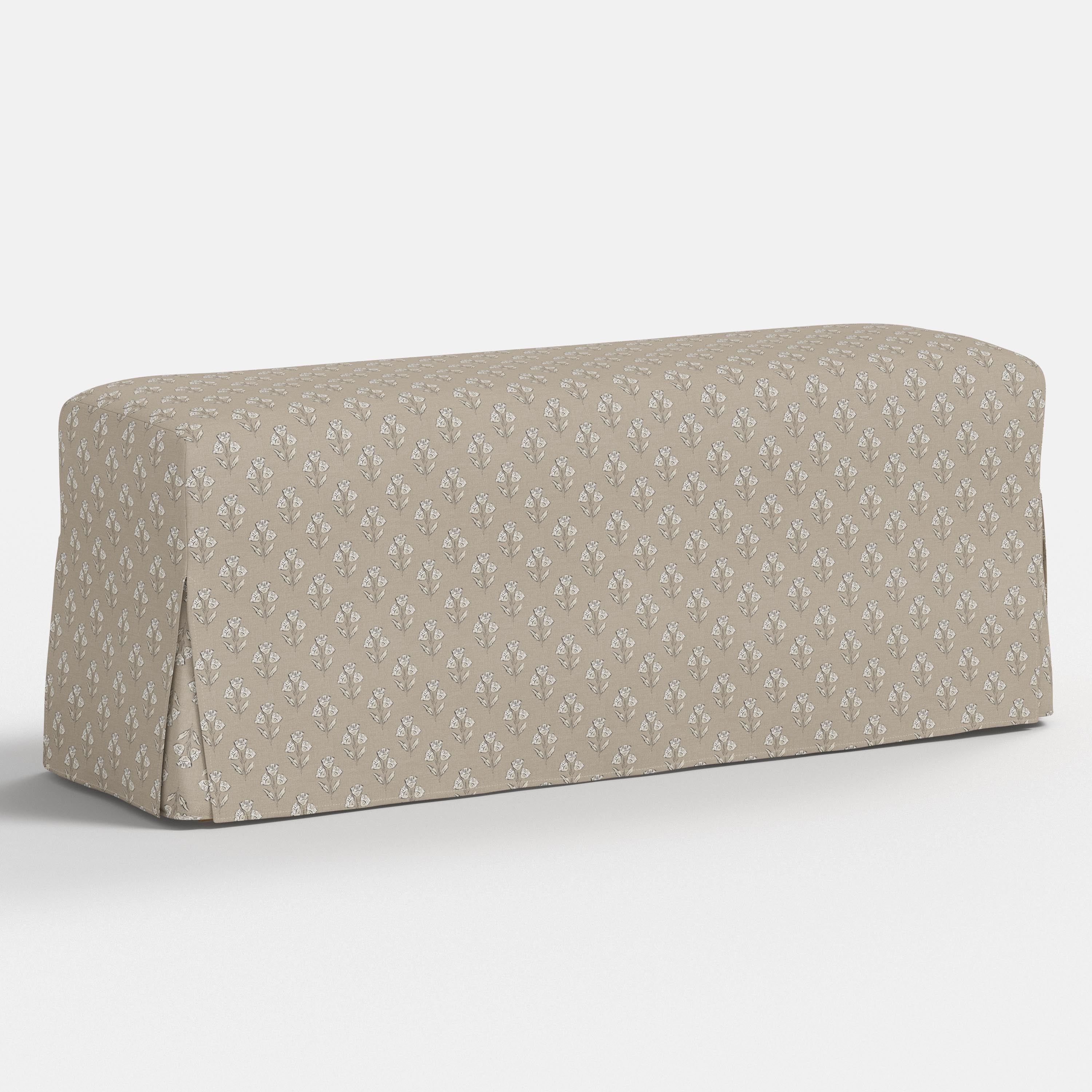 Lindy Slipcovered Dining Bench