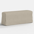 Lindy Slipcovered Dining Bench in Jane Stripe Burlap