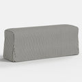 Lindy Slipcovered Dining Bench in Jane Stripe Denim