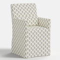 Lindy Slipcovered Arm Dining Chair in Francie Flint