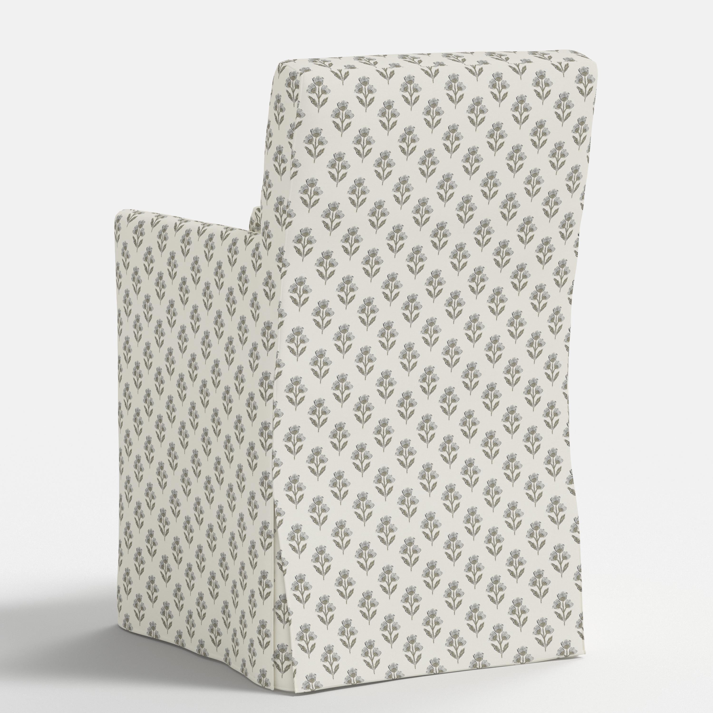 Lindy Slipcovered Arm Dining Chair