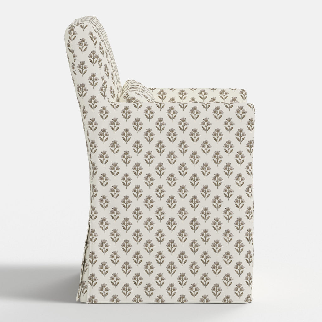 Lindy Slipcovered Arm Dining Chair