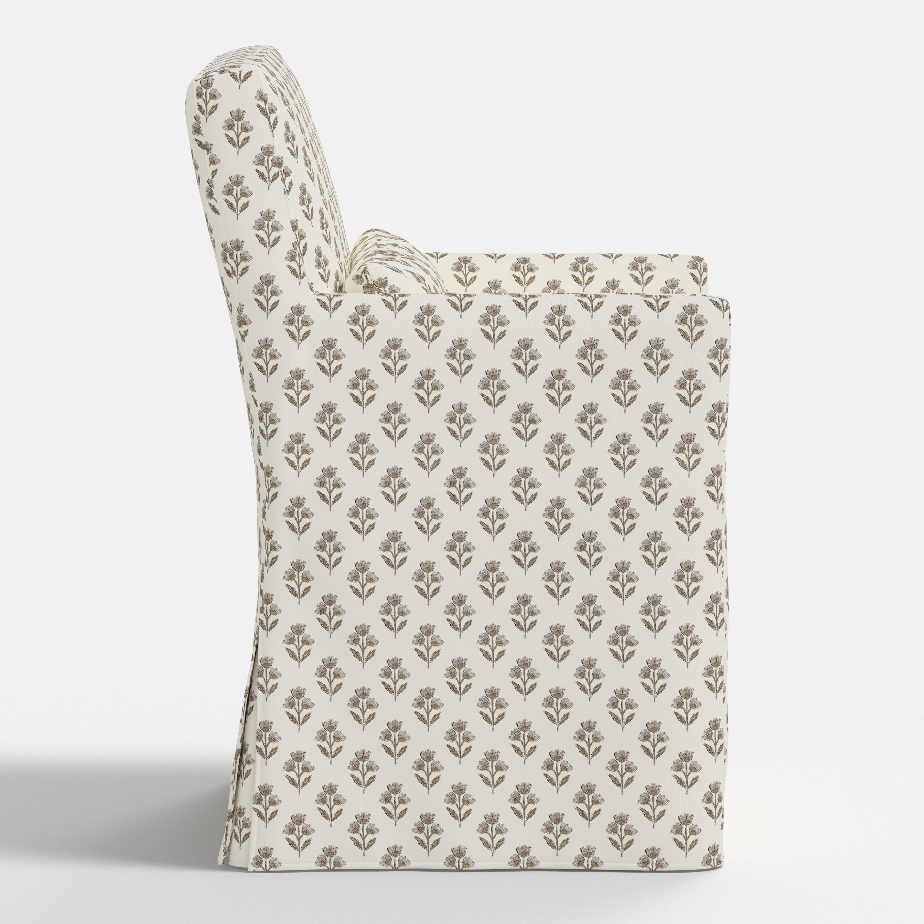 Lindy Slipcovered Arm Dining Chair
