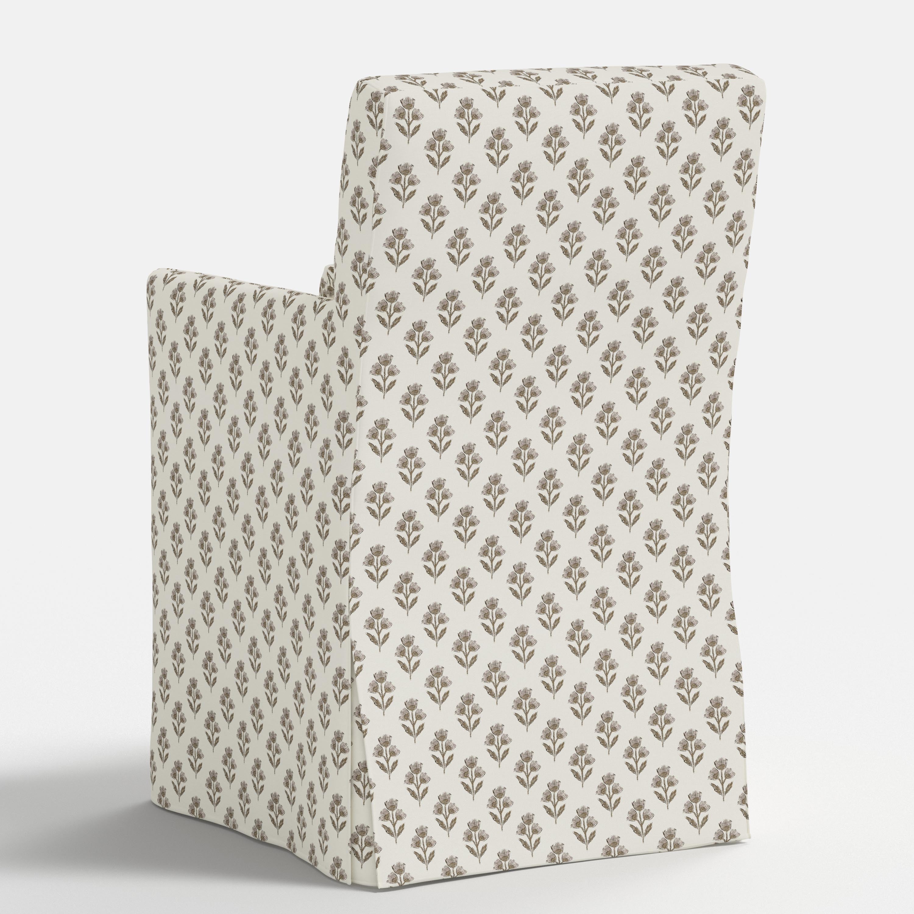 Lindy Slipcovered Arm Dining Chair