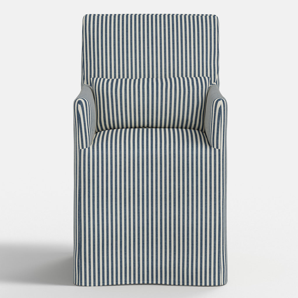 Lindy Slipcovered Arm Dining Chair