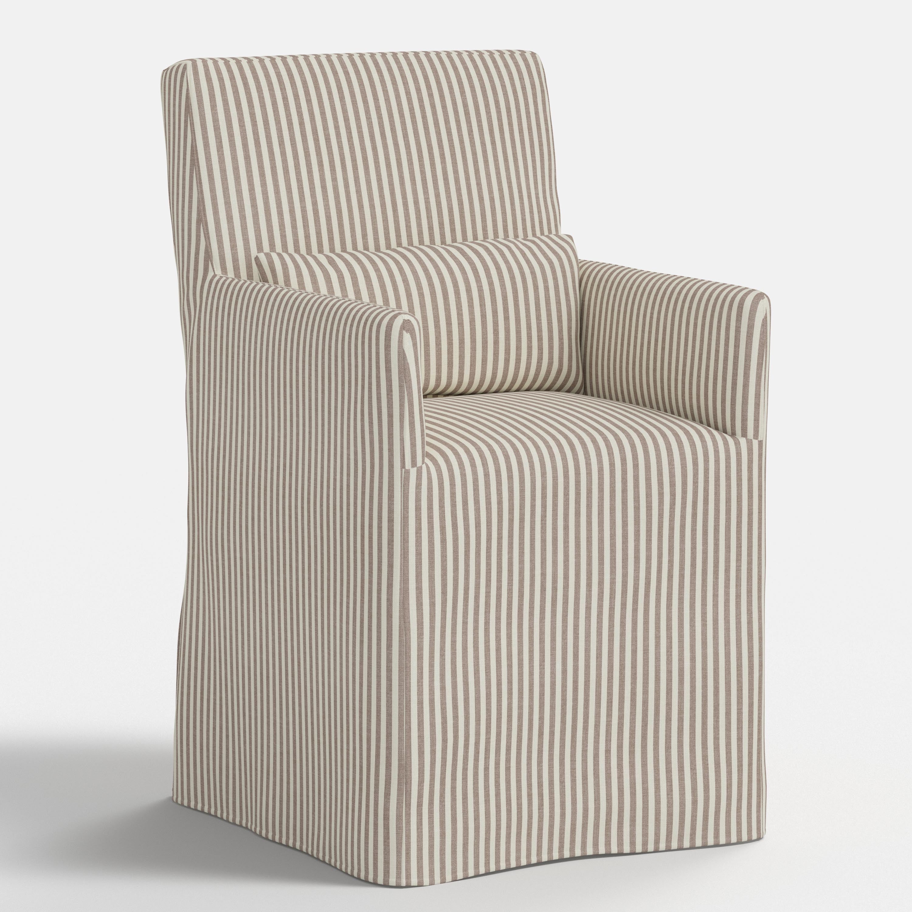 Lindy Slipcovered Arm Dining Chair