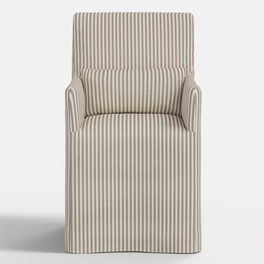 Lindy Slipcovered Arm Dining Chair