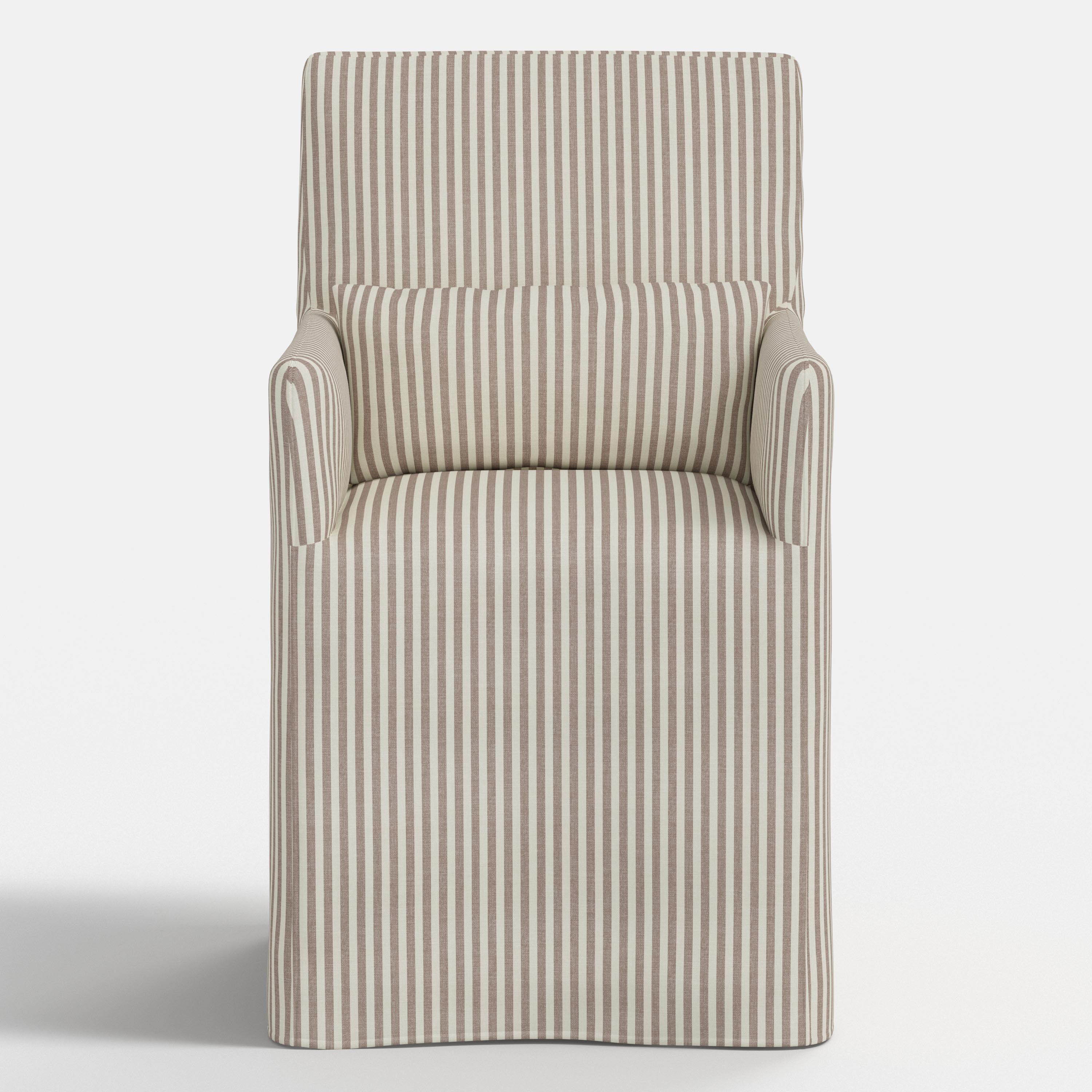 Lindy Slipcovered Arm Dining Chair