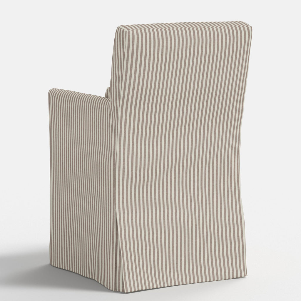 Lindy Slipcovered Arm Dining Chair