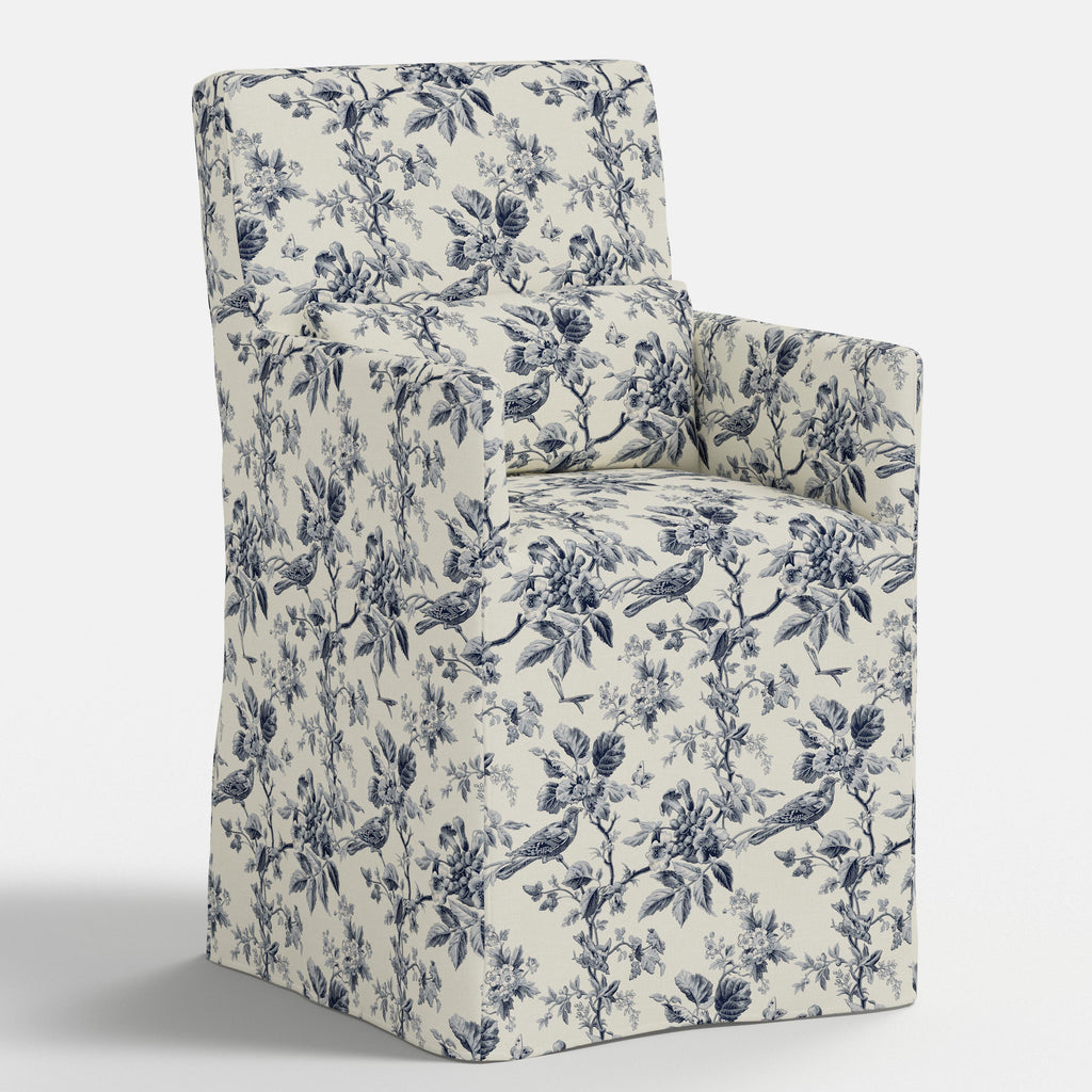 Lindy Slipcovered Arm Dining Chair