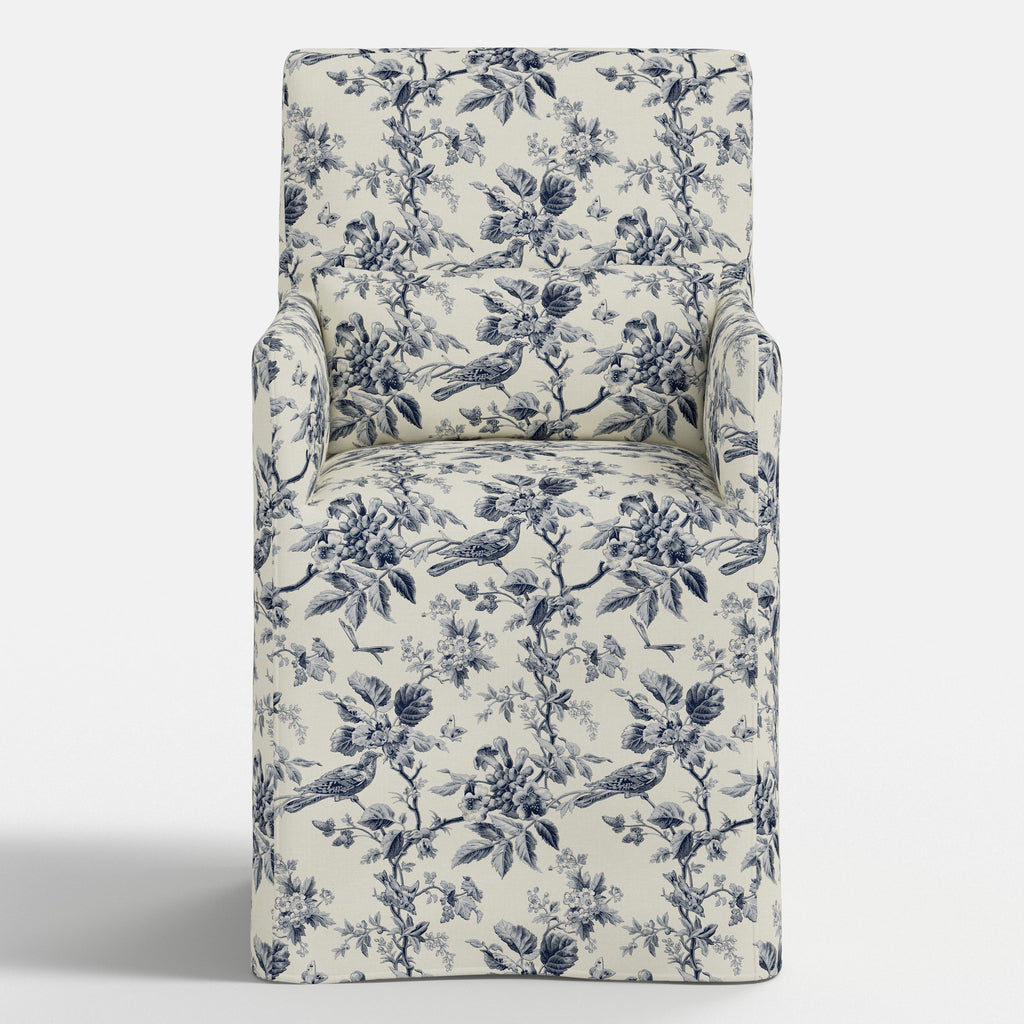 Lindy Slipcovered Arm Dining Chair
