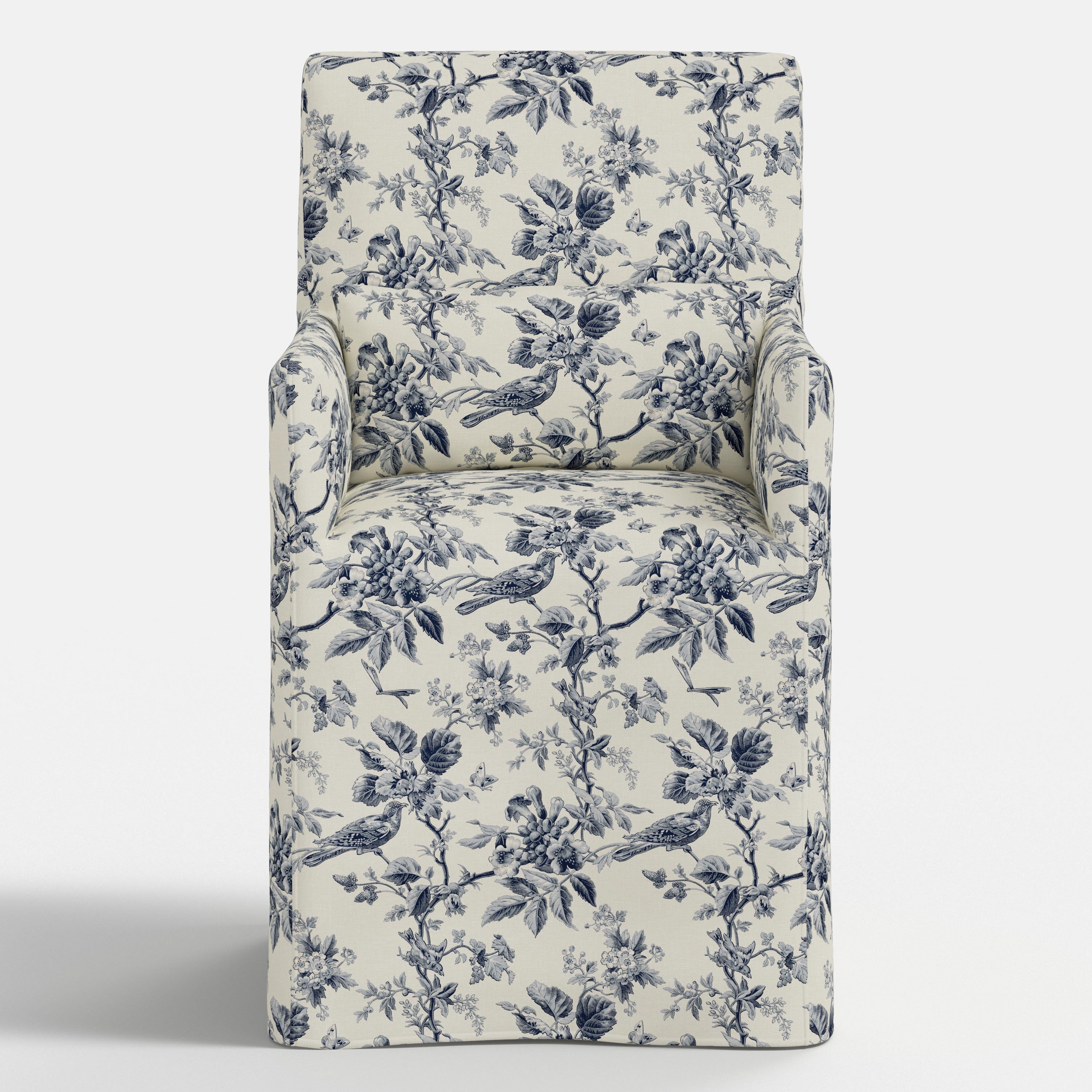 Lindy Slipcovered Arm Dining Chair