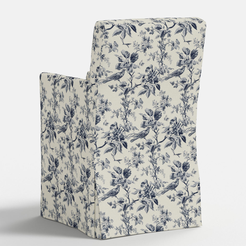 Lindy Slipcovered Arm Dining Chair