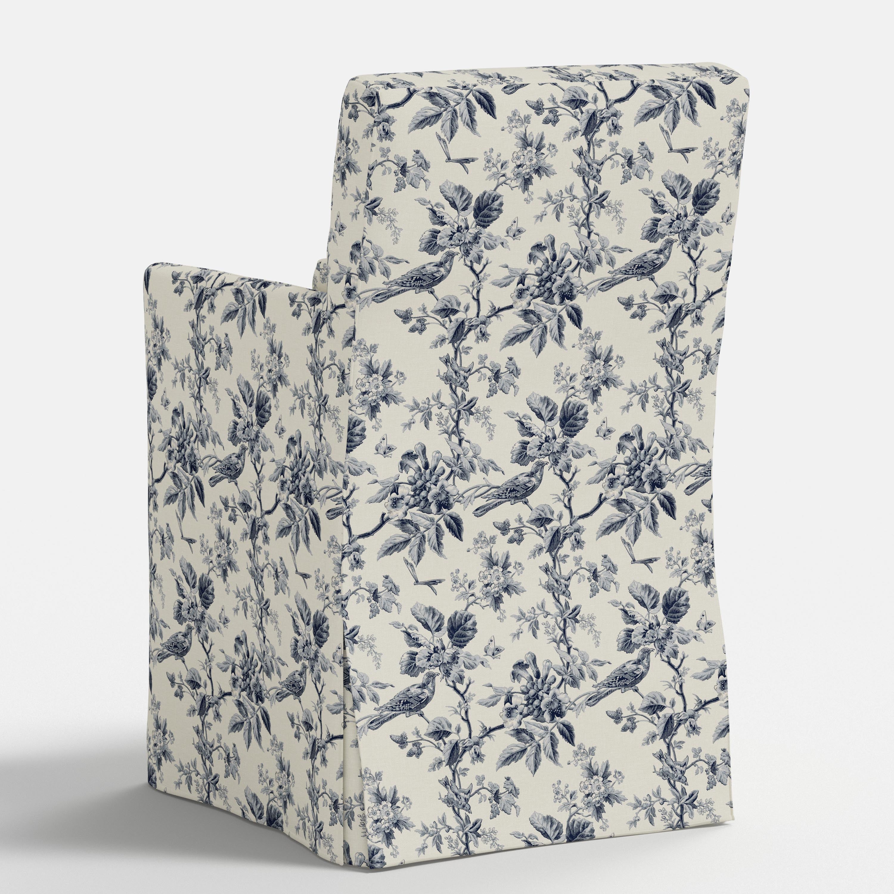 Lindy Slipcovered Arm Dining Chair