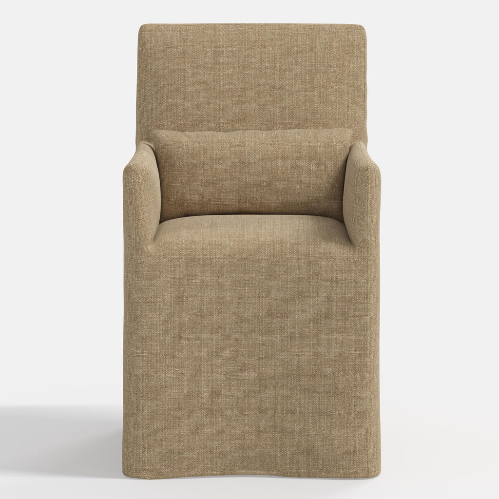 Lindy Slipcovered Arm Dining Chair