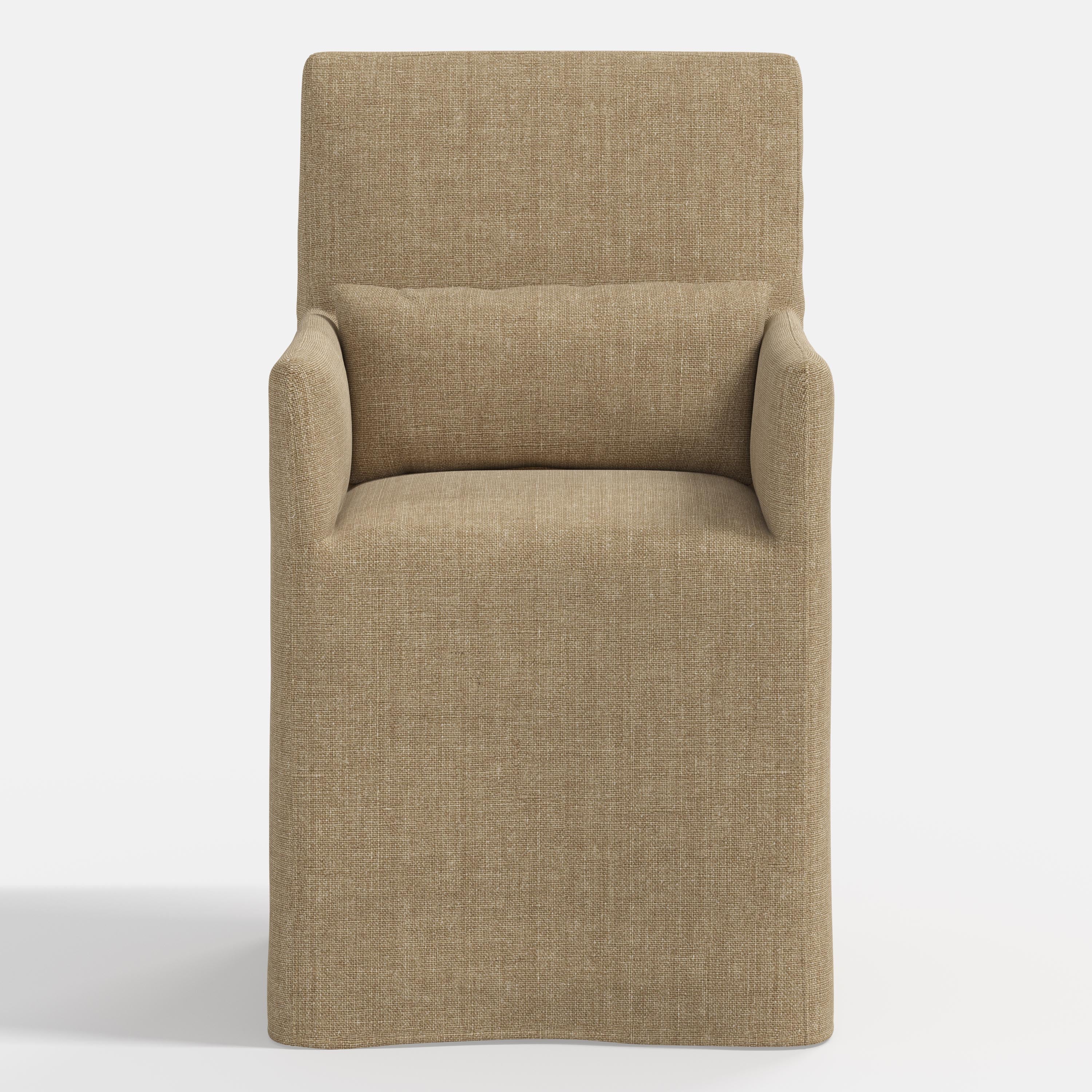 Lindy Slipcovered Arm Dining Chair