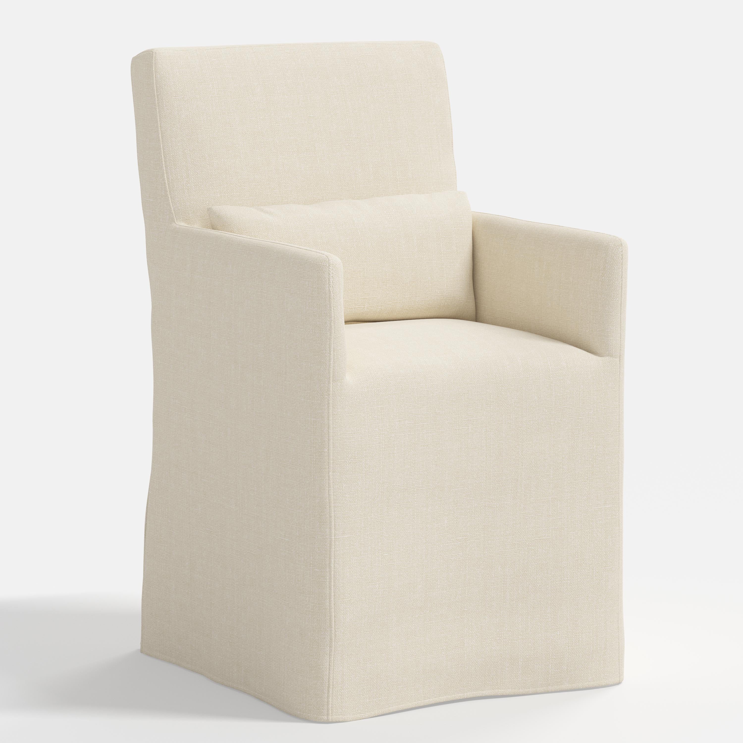 Lindy Slipcovered Arm Dining Chair