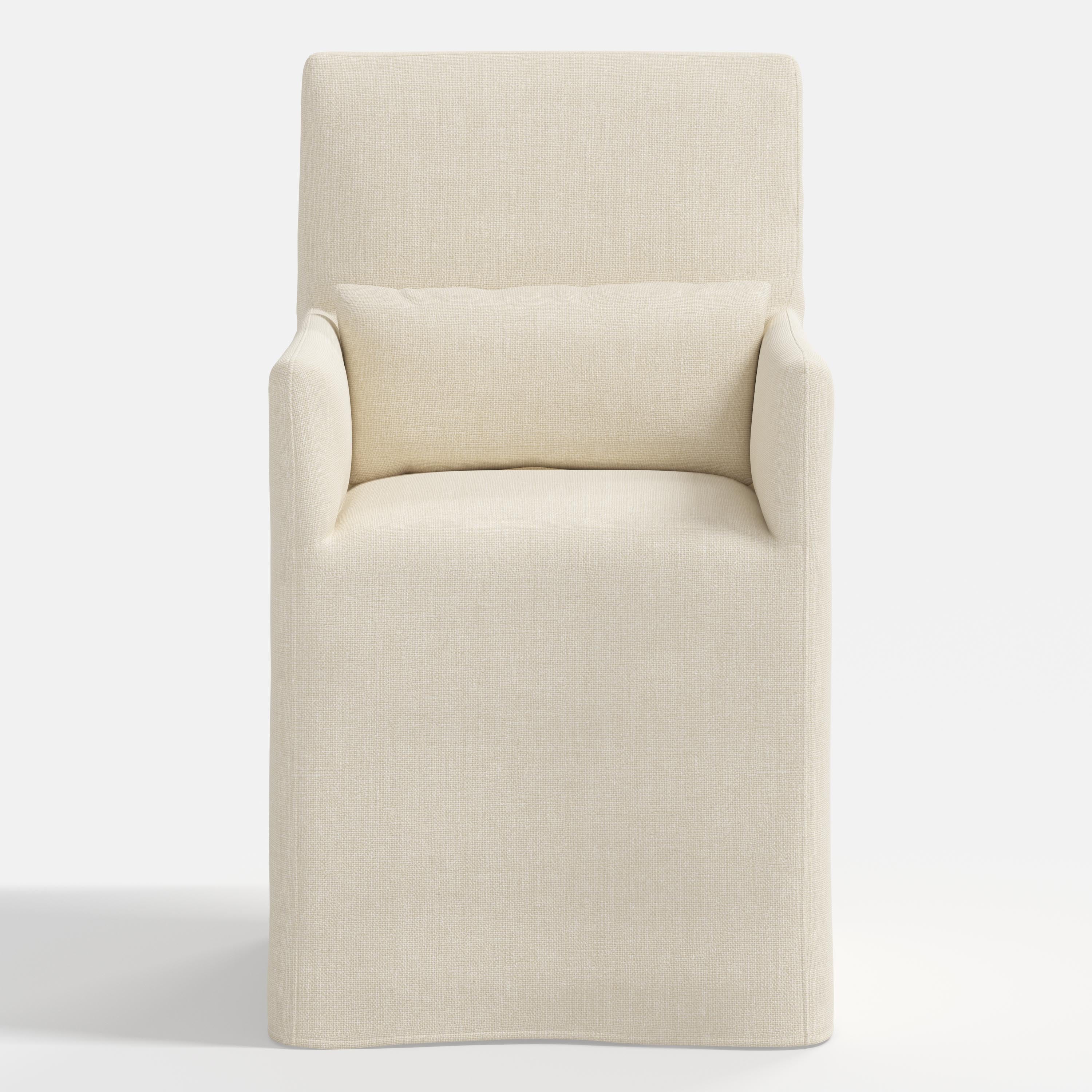 Lindy Slipcovered Arm Dining Chair