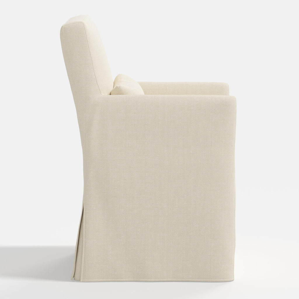 Lindy Slipcovered Arm Dining Chair