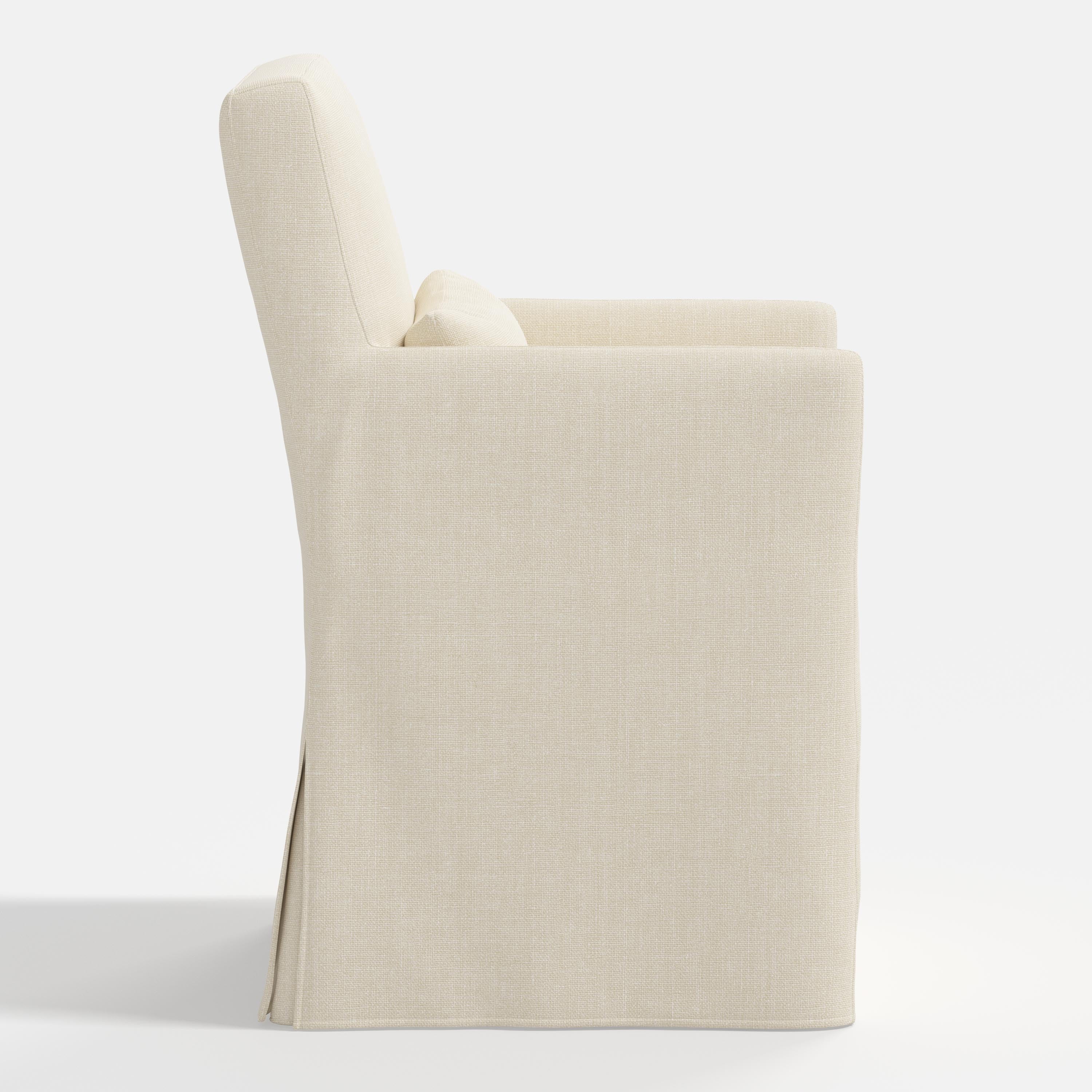 Lindy Slipcovered Arm Dining Chair