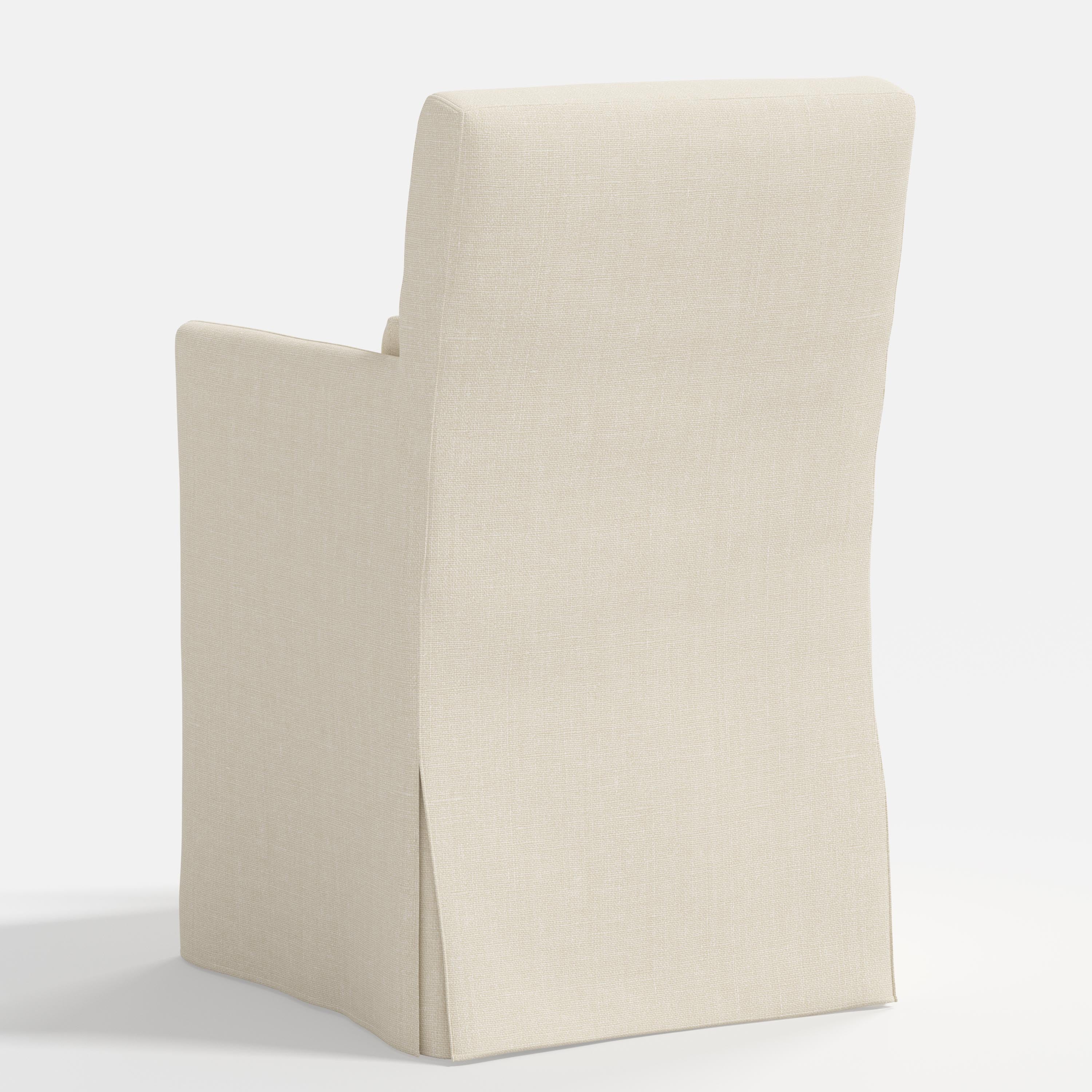 Lindy Slipcovered Arm Dining Chair