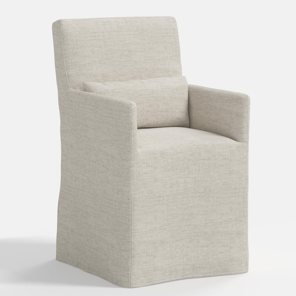 Lindy Slipcovered Arm Dining Chair