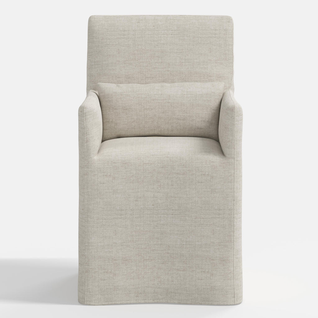 Lindy Slipcovered Arm Dining Chair