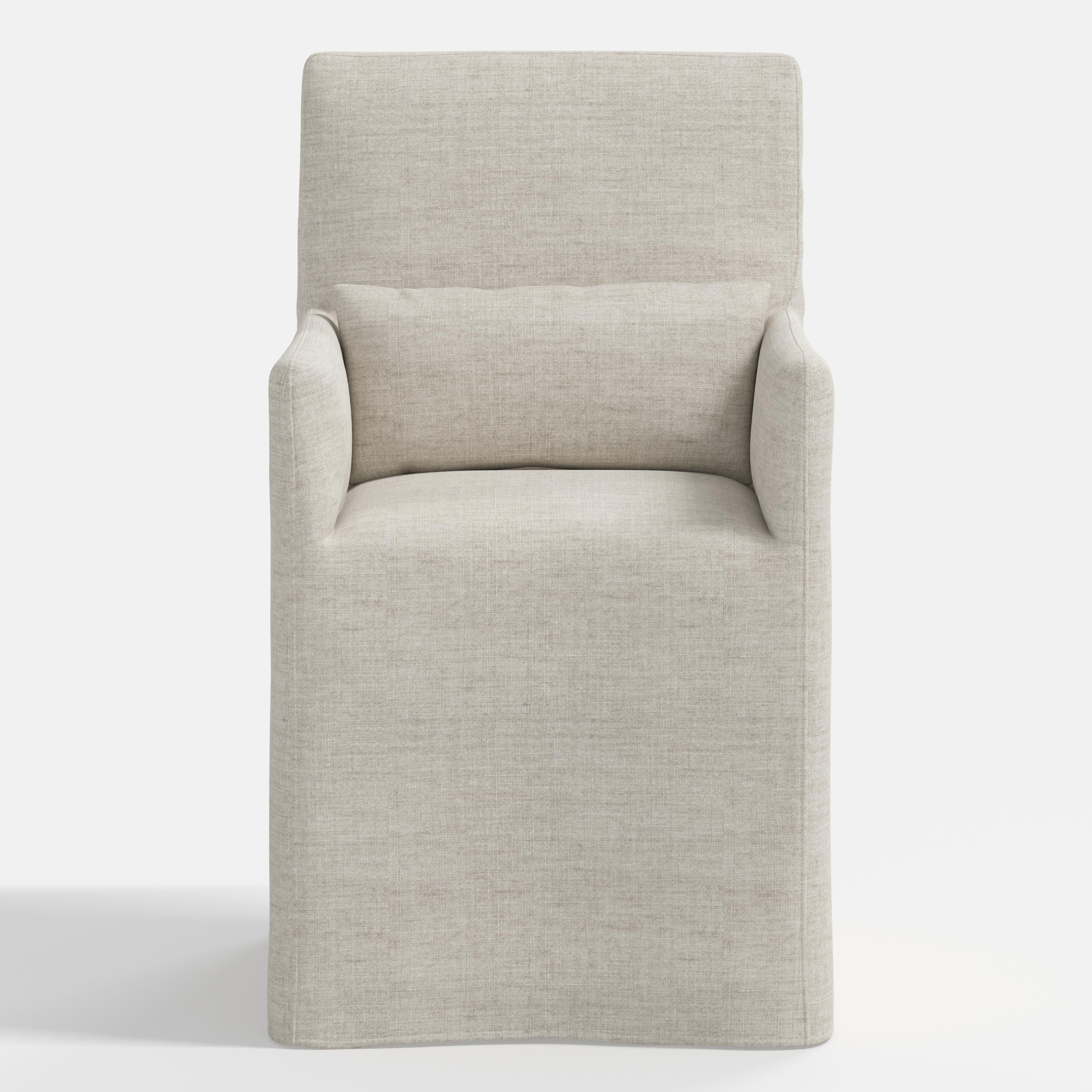Lindy Slipcovered Arm Dining Chair