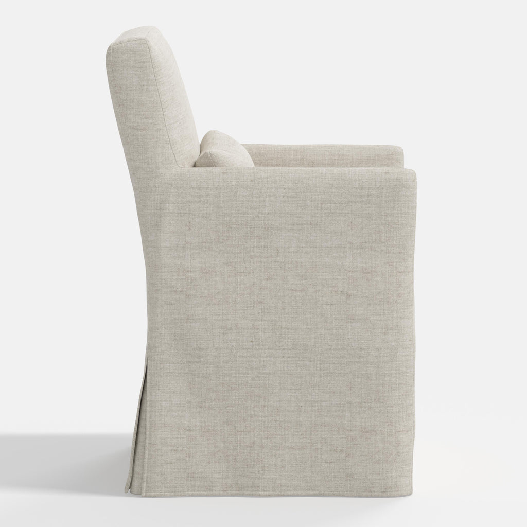 Lindy Slipcovered Arm Dining Chair