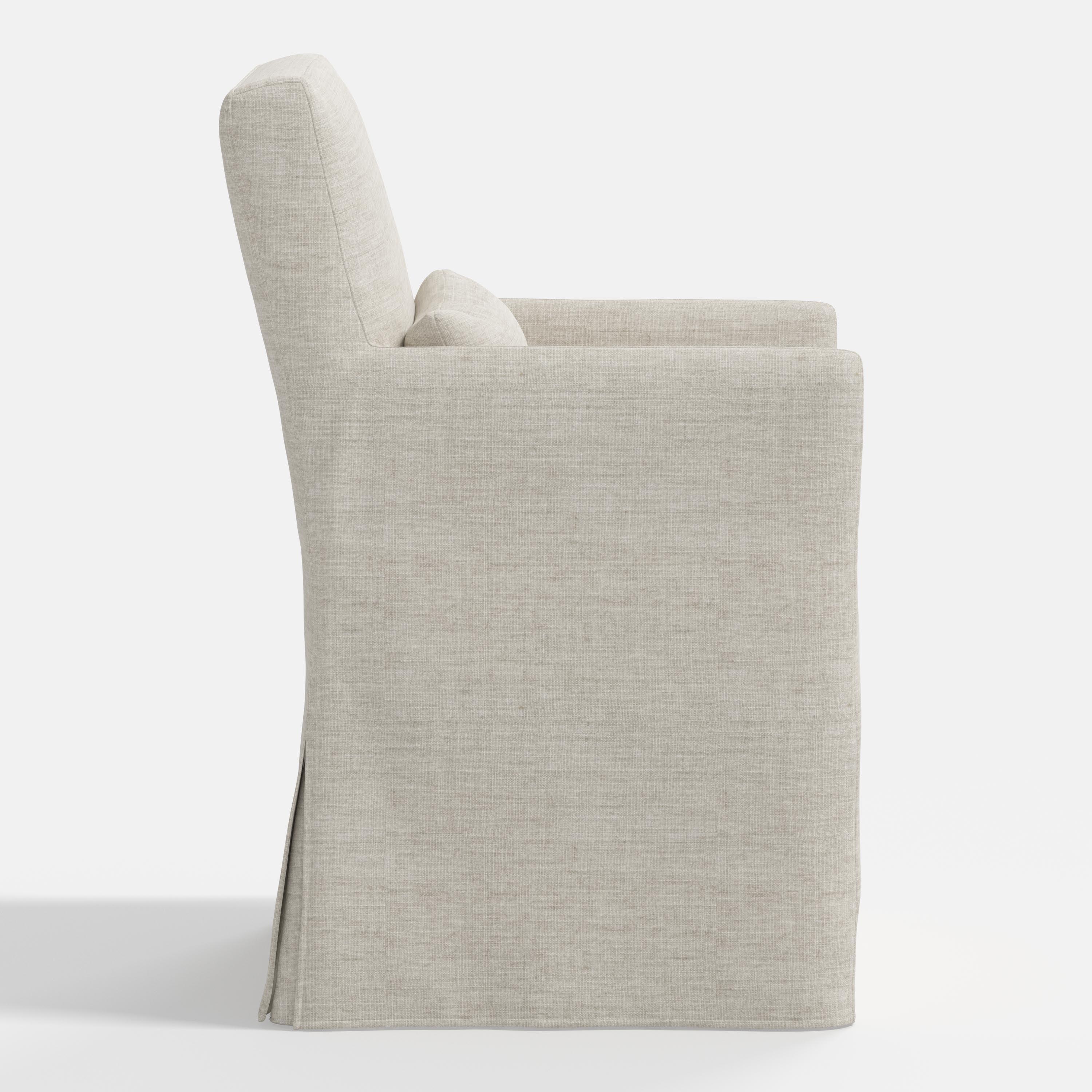 Lindy Slipcovered Arm Dining Chair