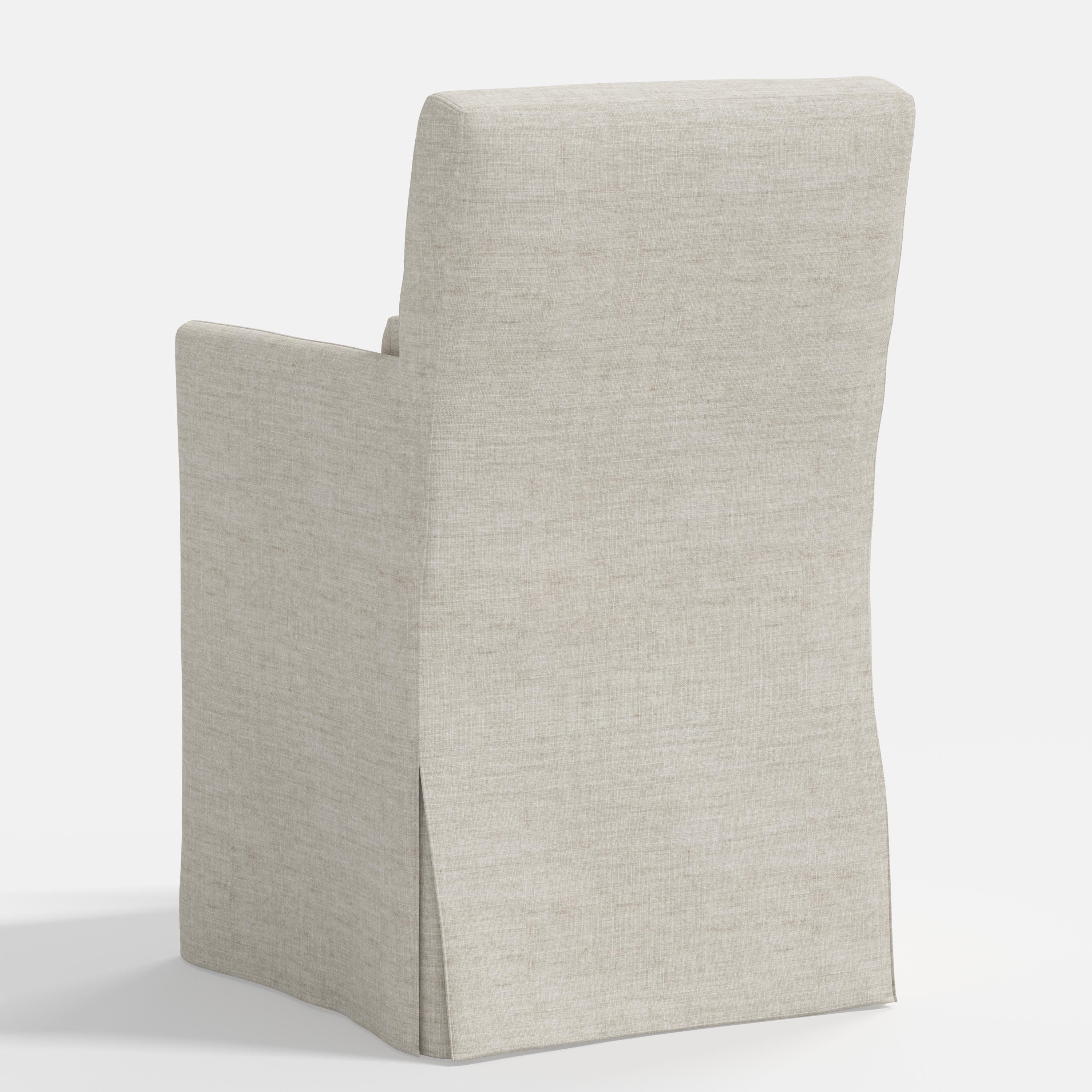 Lindy Slipcovered Arm Dining Chair