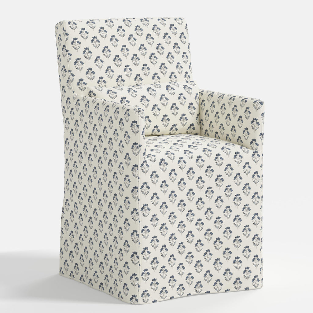 Lindy Slipcovered Arm Dining Chair