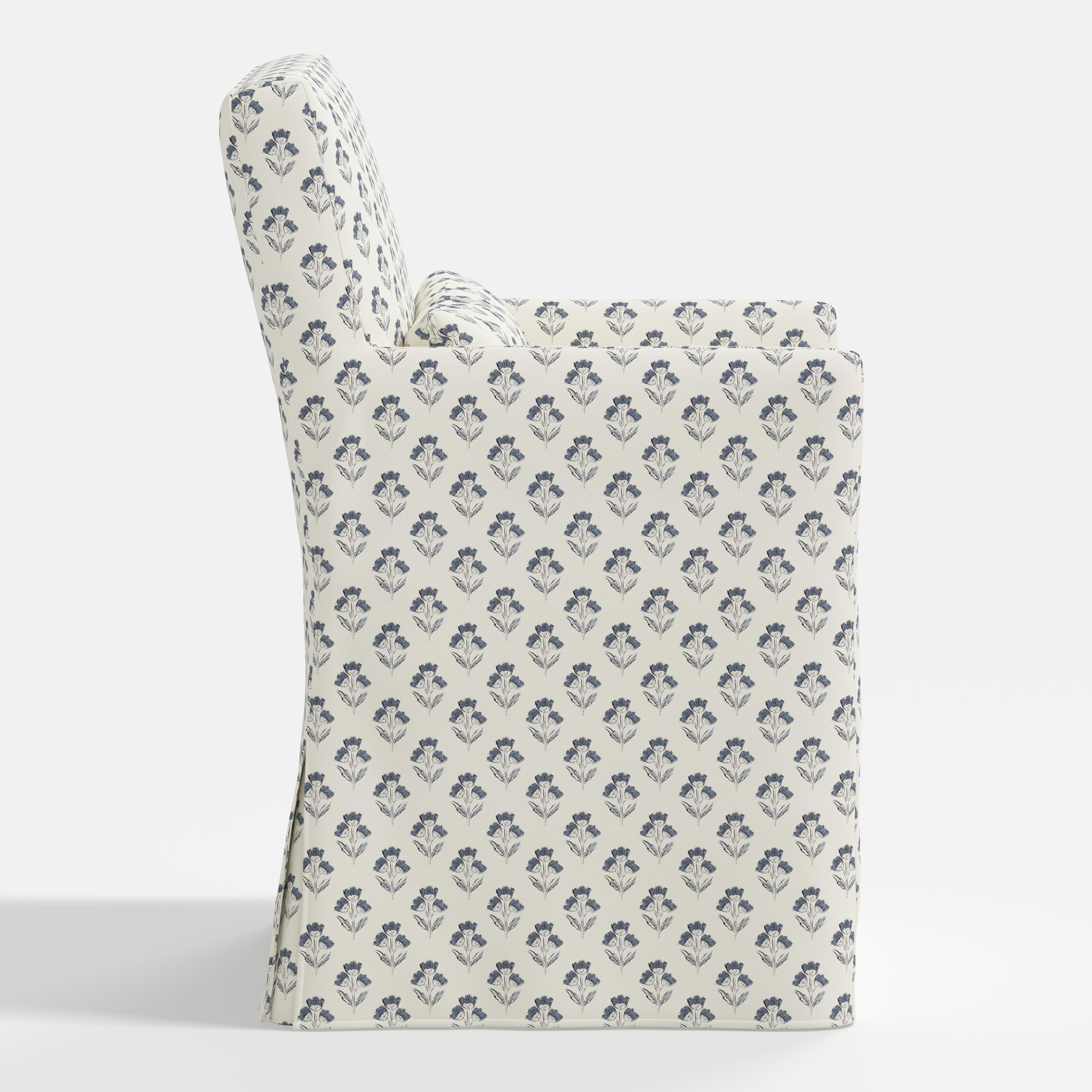 Lindy Slipcovered Arm Dining Chair