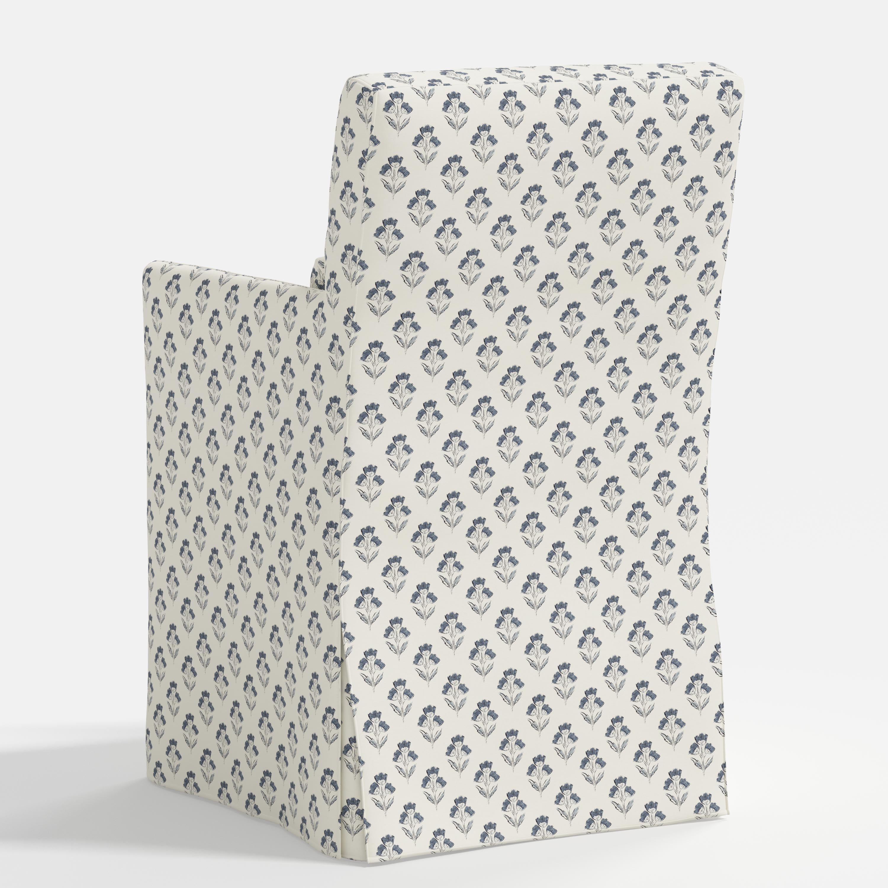 Lindy Slipcovered Arm Dining Chair