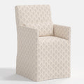 Lindy Slipcovered Arm Dining Chair in Francie Cream