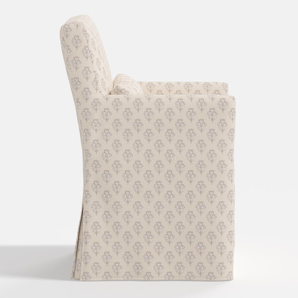 Lindy Slipcovered Arm Dining Chair