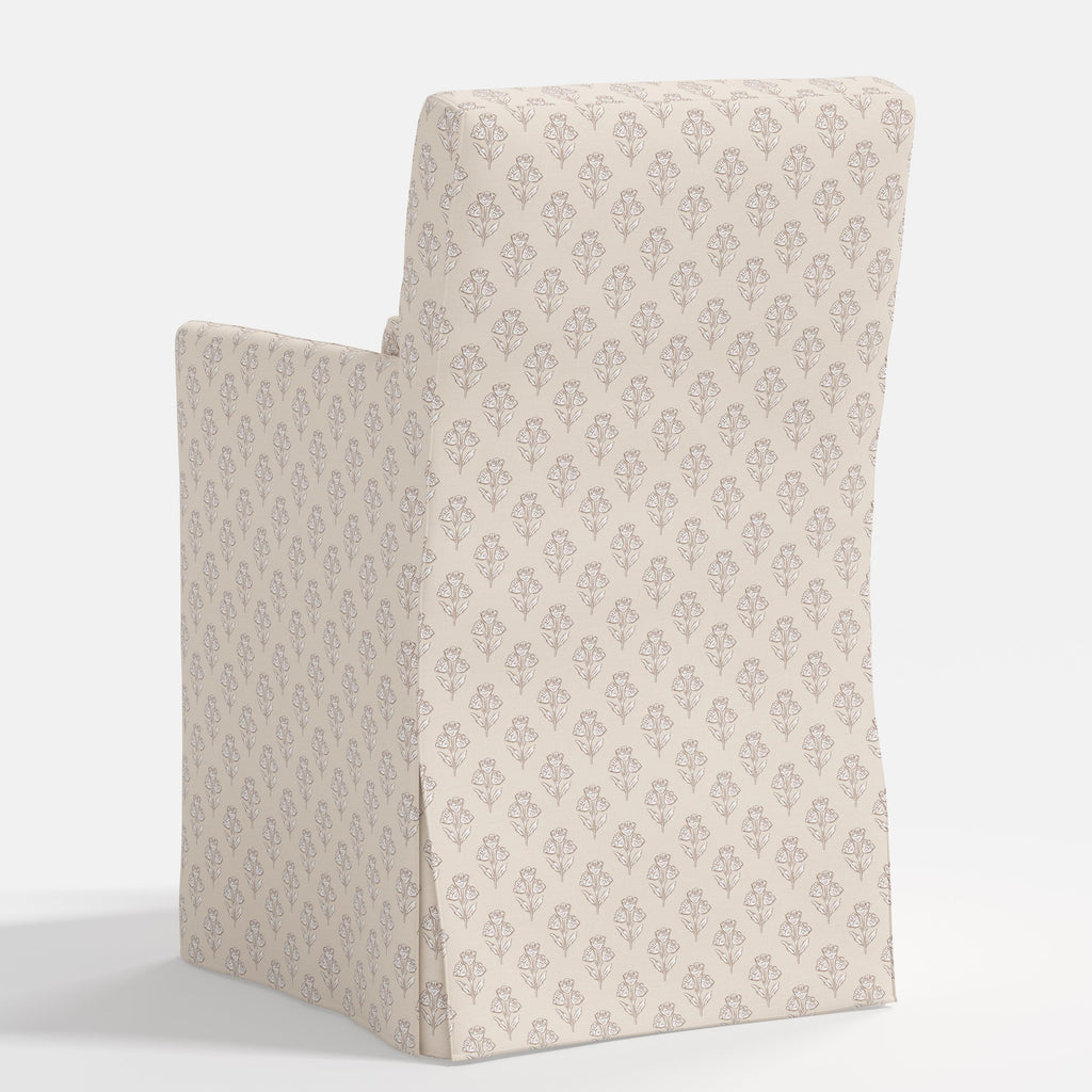 Lindy Slipcovered Arm Dining Chair