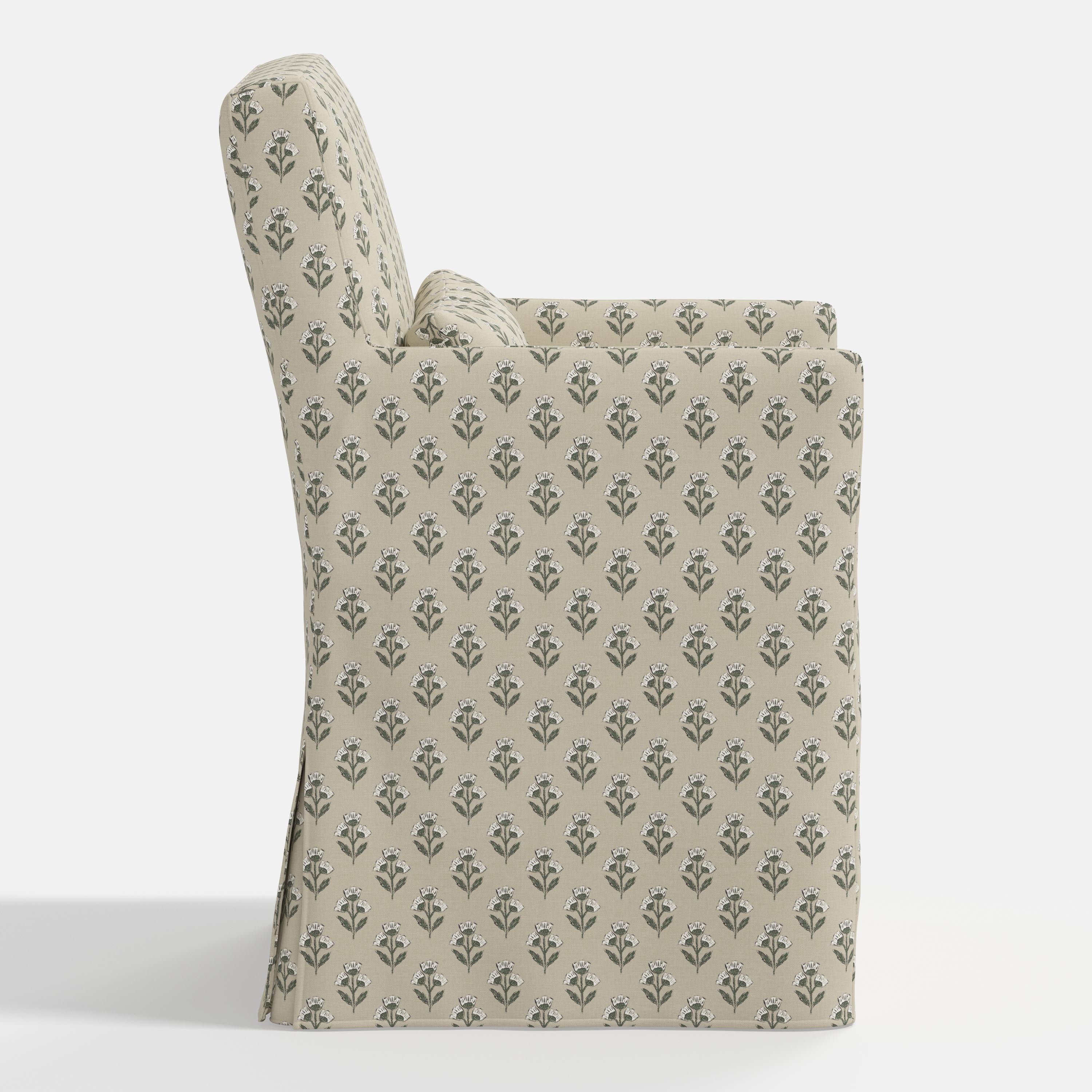 Lindy Slipcovered Arm Dining Chair