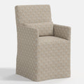 Lindy Slipcovered Arm Dining Chair in Francie Tan