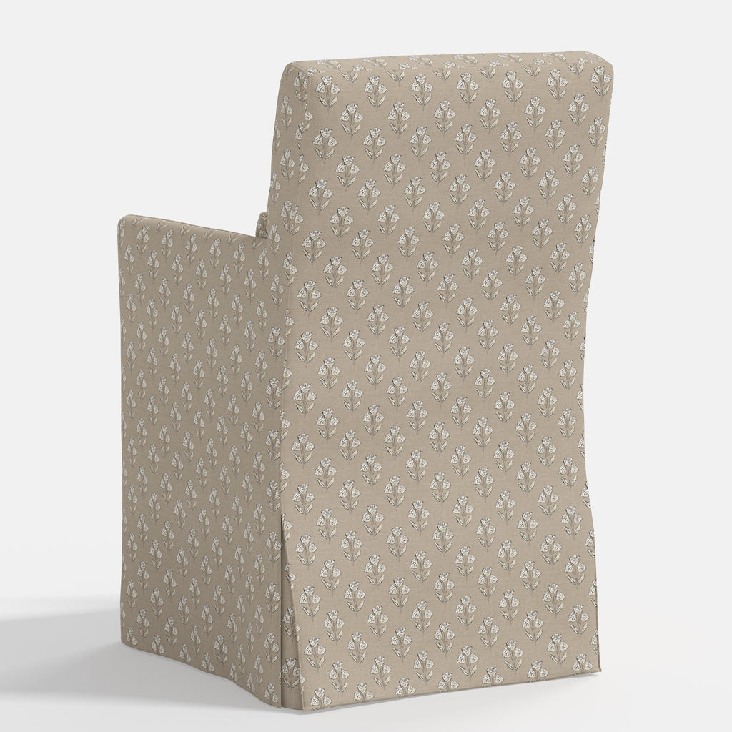 Lindy Slipcovered Arm Dining Chair
